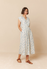 Indi and Cold Harmony Crossover Elastic Cotton Maxi Dress