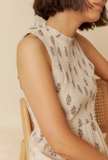 Indi and Cold Robbie Smocked Organic Cotton Midi Dress