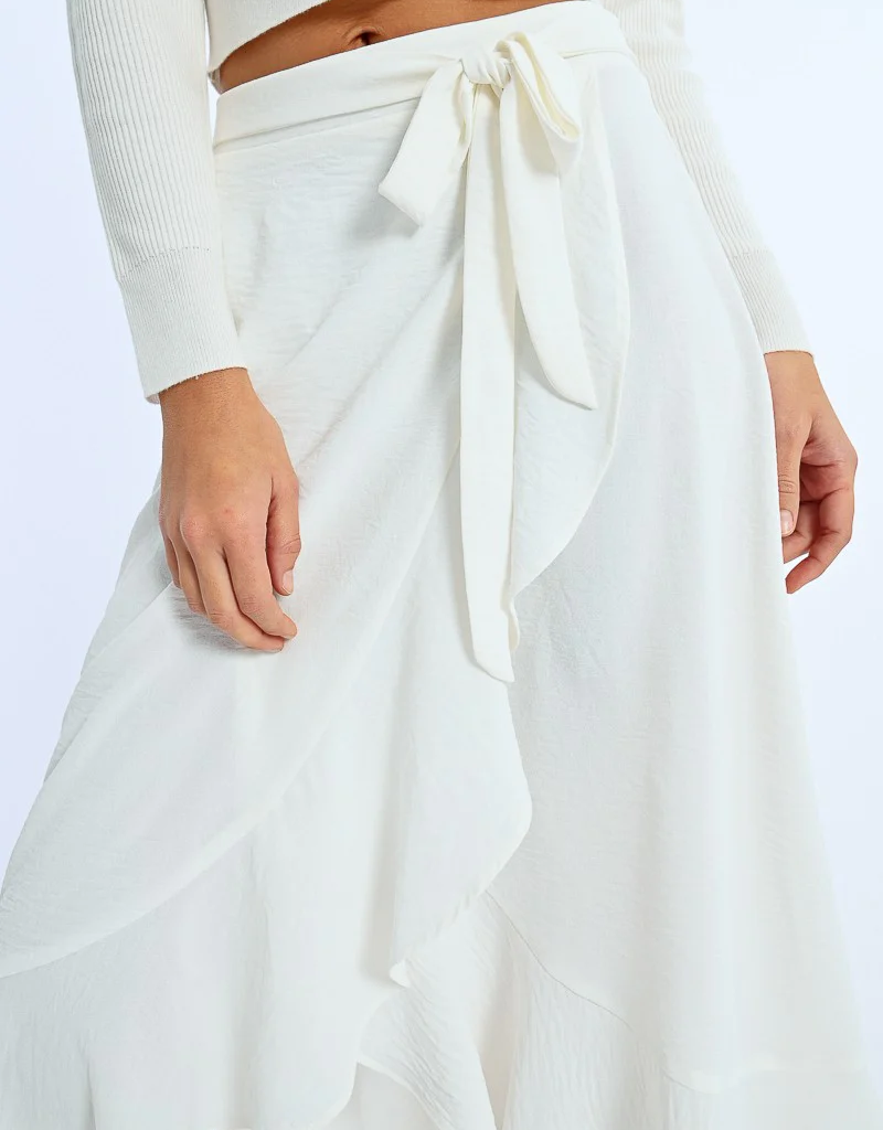 Molly Bracken Sandrine Ruffled Wrap Skirt