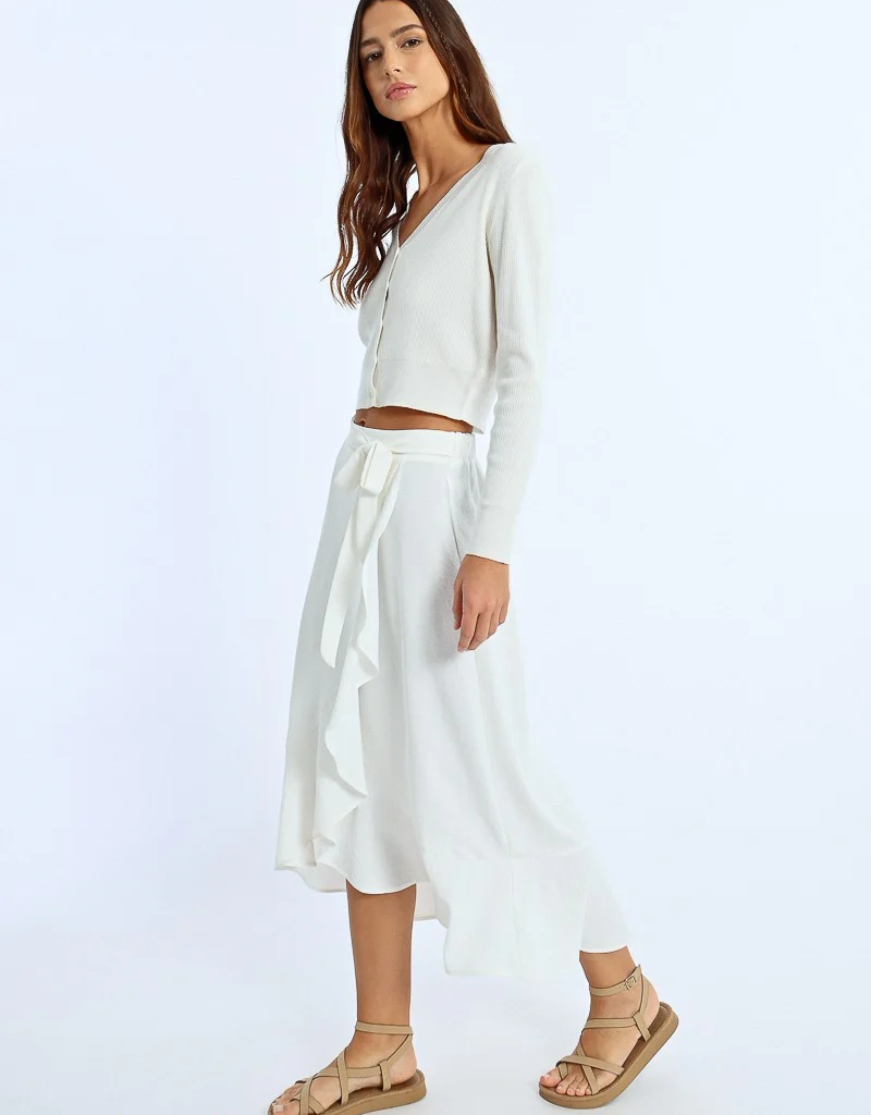 Molly Bracken Sandrine Ruffled Wrap Skirt