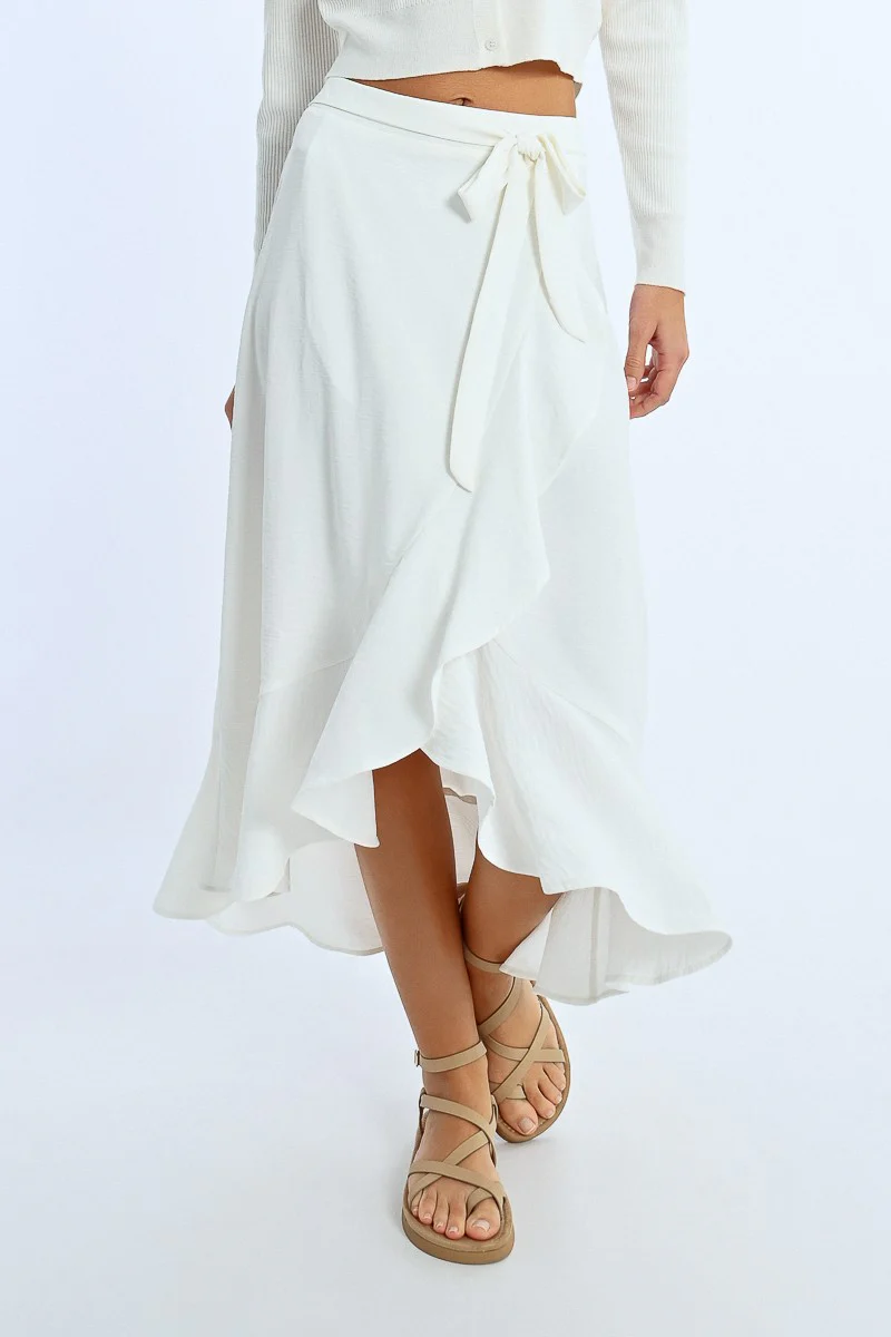 Sandrine Ruffled Wrap Skirt - Adorn Boutique