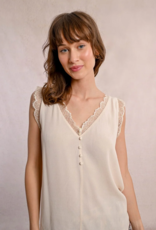 Molly Bracken Val Lace Trim Sleeveless Top