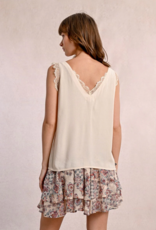 Molly Bracken Val Lace Trim Sleeveless Top