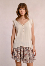 Molly Bracken Val Lace Trim Sleeveless Top