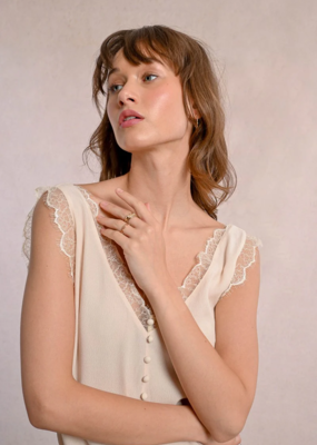 Molly Bracken Val Lace Trim Sleeveless Top
