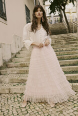 Cream Eta Soft Tulle Midi Skirt