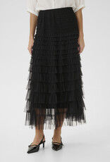 Cream Eta Soft Tulle Midi Skirt