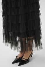 Cream Eta Soft Tulle Midi Skirt