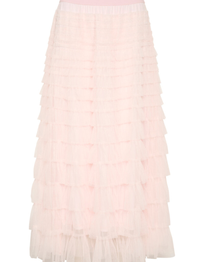 Cream Eta Soft Tulle Midi Skirt