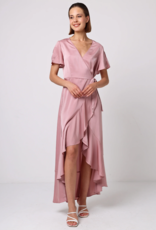 Angel Eye Iris Flutter Maxi Dress in Mauve