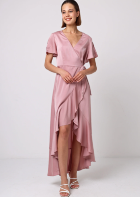Angel Eye Iris Flutter Maxi Dress in Mauve