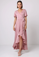 Angel Eye Iris Flutter Maxi Dress in Mauve