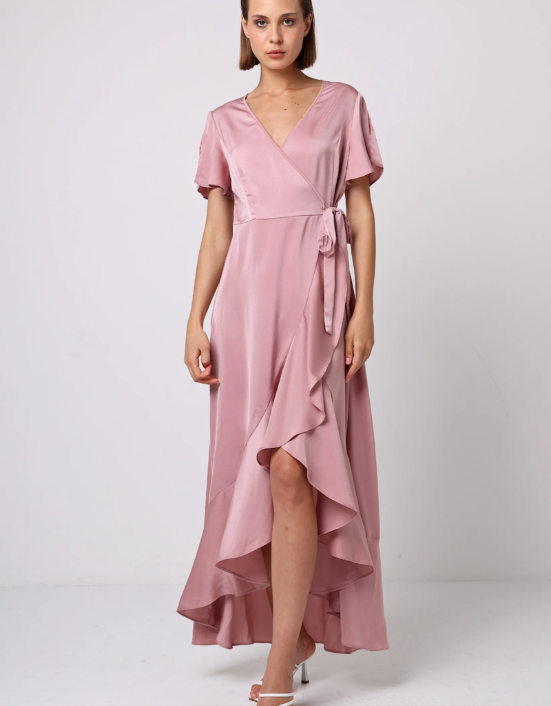Angel Eye Iris Flutter Maxi Dress in Mauve