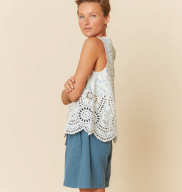 Indi and Cold Loretta Eyelet Print Tank