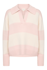 Part Two Elinda Cotton Blend Striped Collared Pullover