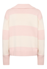 Part Two Elinda Cotton Blend Striped Collared Pullover