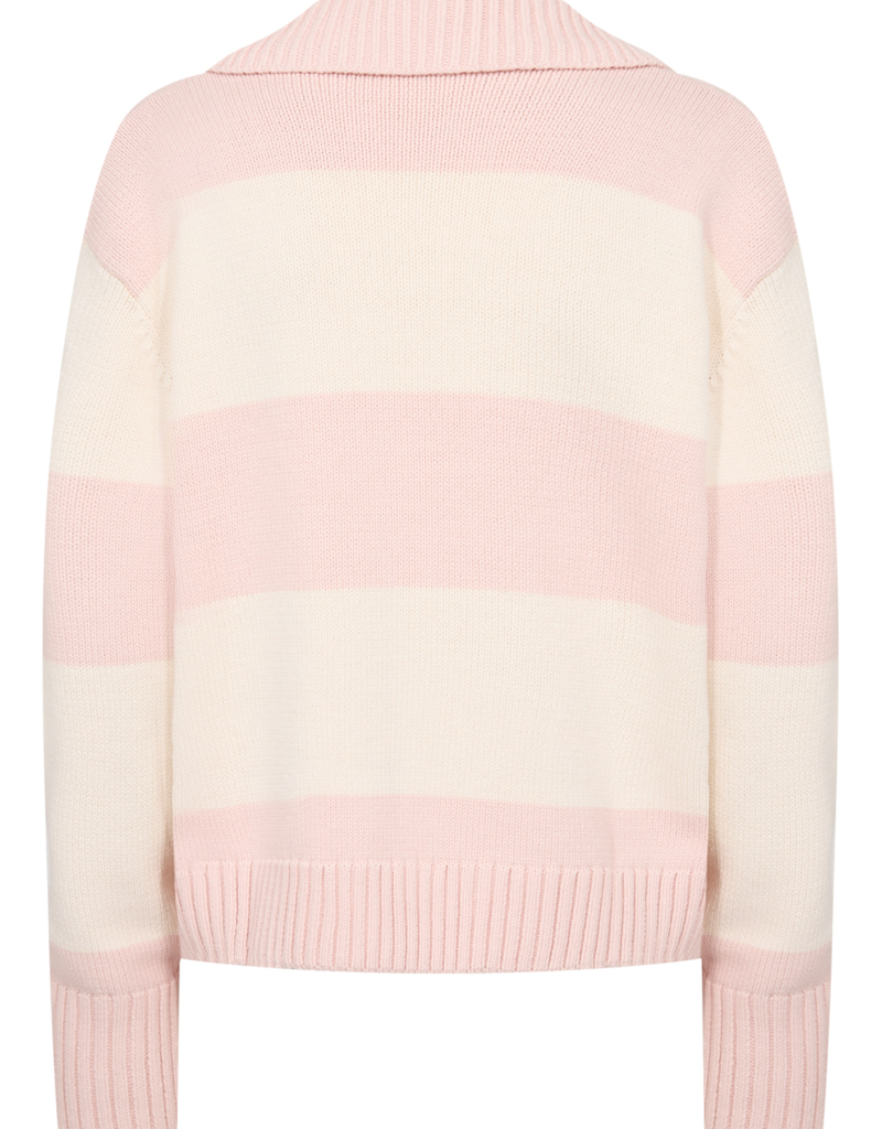 Part Two Elinda Cotton Blend Striped Collared Pullover