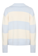 Part Two Elinda Cotton Blend Striped Collared Pullover