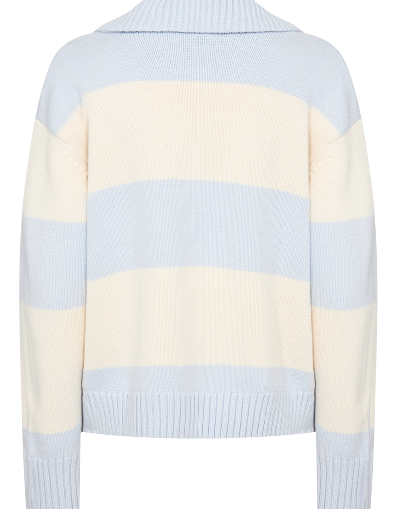 Part Two Elinda Cotton Blend Striped Collared Pullover