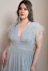 Soieblu Star Maxi Dress in Dusty Blue
