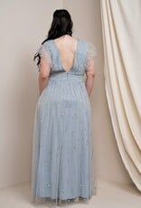 Soieblu Star Maxi Dress in Dusty Blue