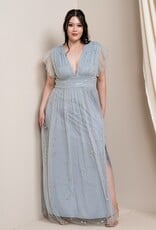 Soieblu Star Maxi Dress in Dusty Blue
