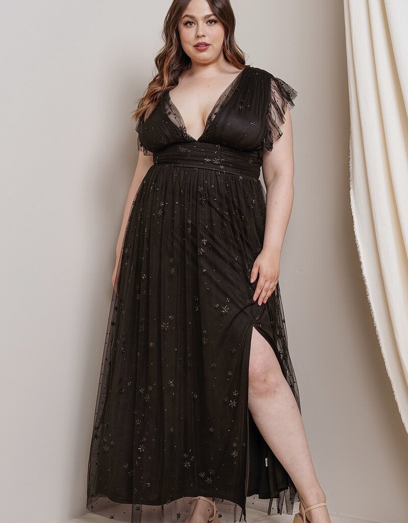 Soieblu Star Maxi Dress in Black