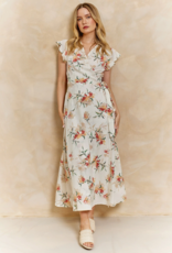 Angel Eye Lime Floral Wrap Dress