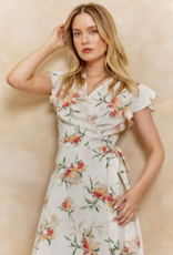 Angel Eye Lime Floral Wrap Dress