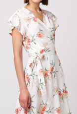 Angel Eye Lime Floral Wrap Dress