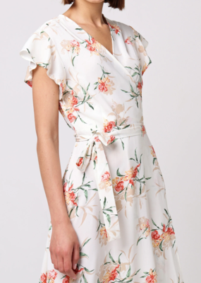 Angel Eye Lime Floral Wrap Dress *Small & Large Left*