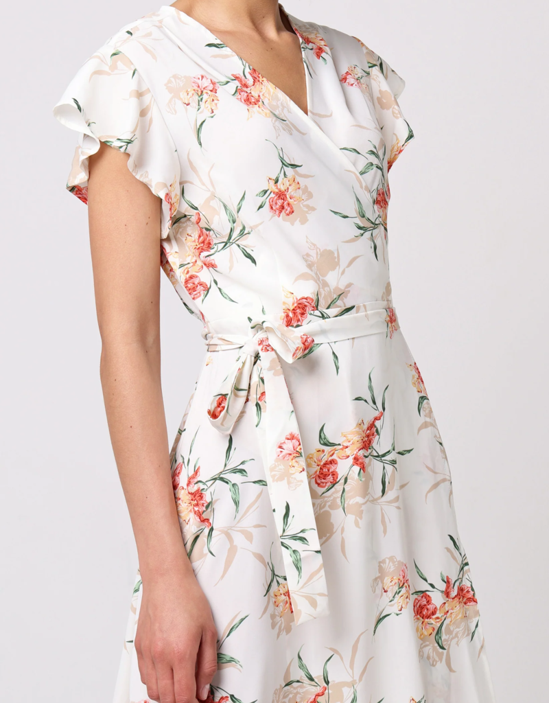Angel Eye Lime Floral Wrap Dress