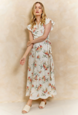 Angel Eye Lime Floral Wrap Dress