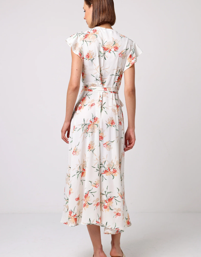 Angel Eye Lime Floral Wrap Dress