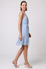 Angel Eye Loganberry Mini Dress in Dusty Blue