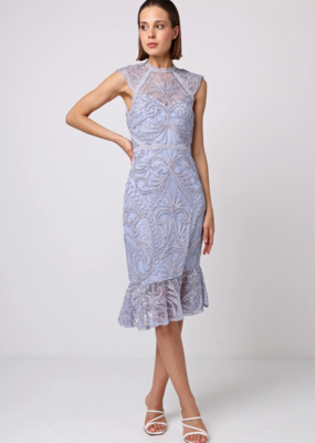 Angel Eye Fox Lace Detail Mermaid Midi Dress *Only One Left - XL*