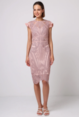 Angel Eye Dekopon Lace Detail Midi Dress