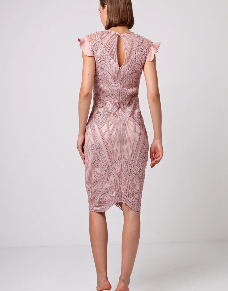 Angel Eye Dekopon Lace Detail Midi Dress
