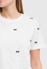 ICHI Camino T-Shirt with Embroidered Bows