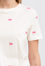 ICHI Camino T-Shirt with Embroidered Bows