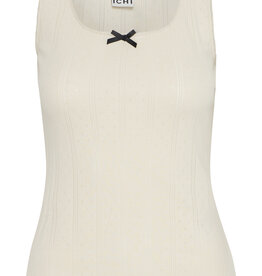 ICHI Pellanna Textured Tank Top with Bow