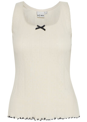 ICHI Pellanna Textured Tank Top with Bow