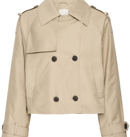 ICHI Parza Cropped Trench Coat