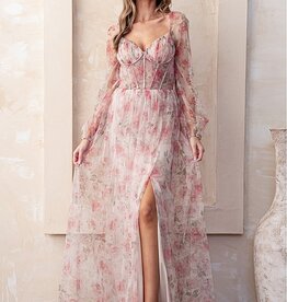 Soieblu Nessa Rose Gown in Pink Floral