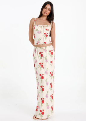 Lost in Lunar Leni Linen Blend Maxi Skirt