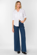 Velvet Heart Riley Roll-Tab Shirt in Optic White