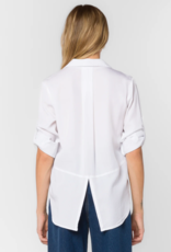 Velvet Heart Riley Roll-Tab Shirt in Optic White