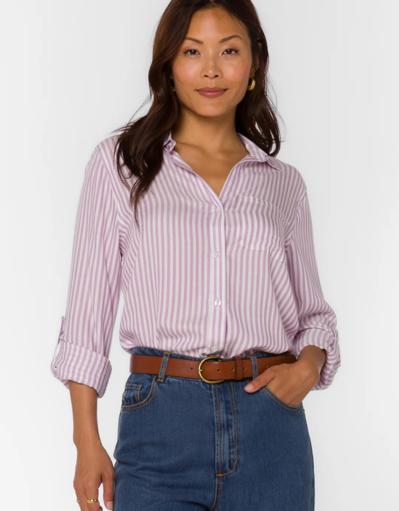 Velvet Heart Elisa Shirt With Roll Tab Sleeves
