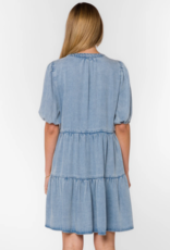 Velvet Heart Marscina Puff Sleeve Chambray Dress
