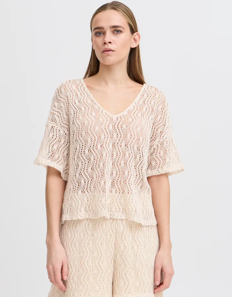ICHI Naonna Crochet T-Shirt